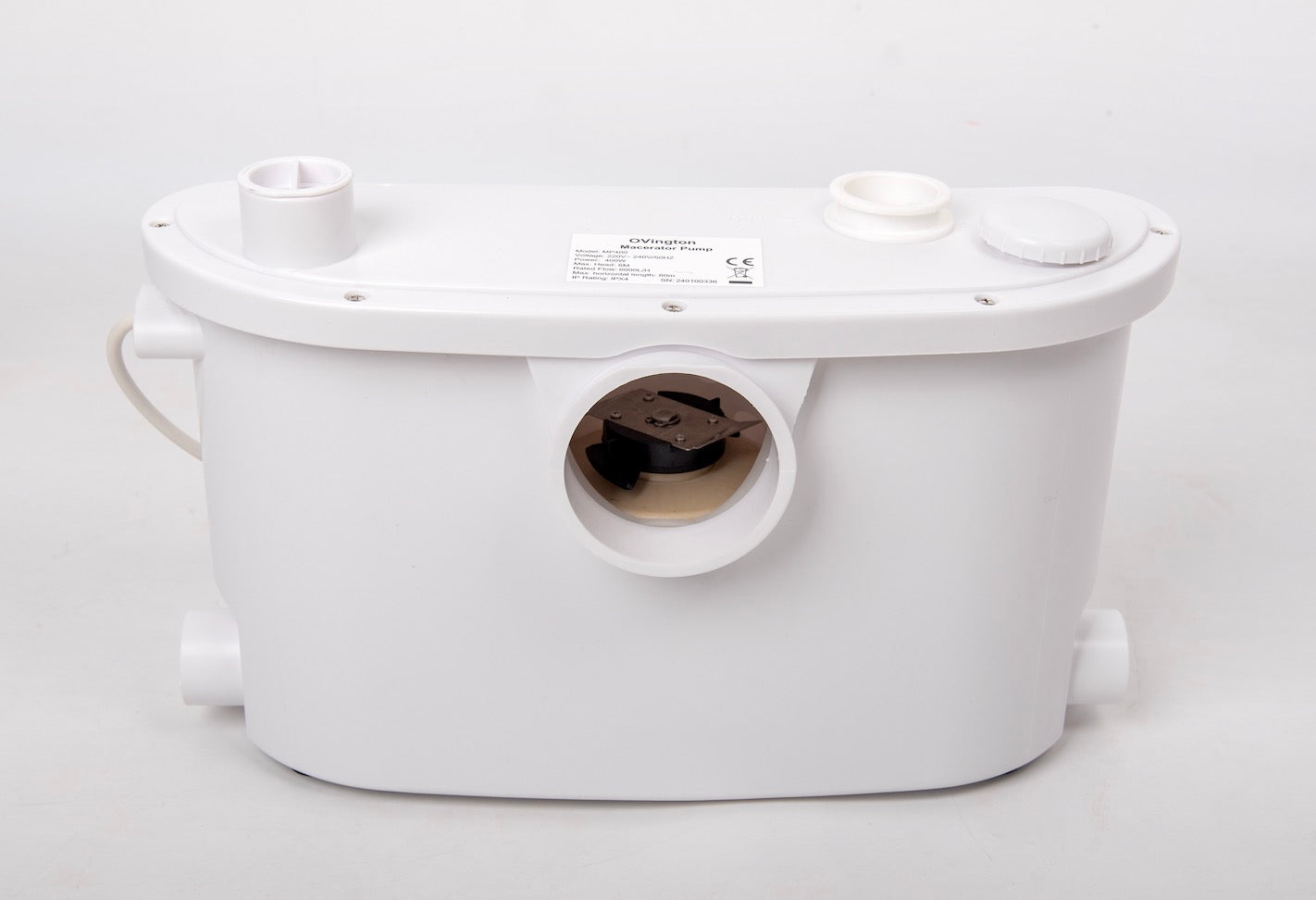 The Ovington Sanitary Slim Macerator Waste Pump System is a smart and convenient way to dispose of waste water from your bathroom fixtures. It can handle waste from toilets, basins, showers, and baths, and macerate it into fine particles that can be easily pumped into the main sewage line.