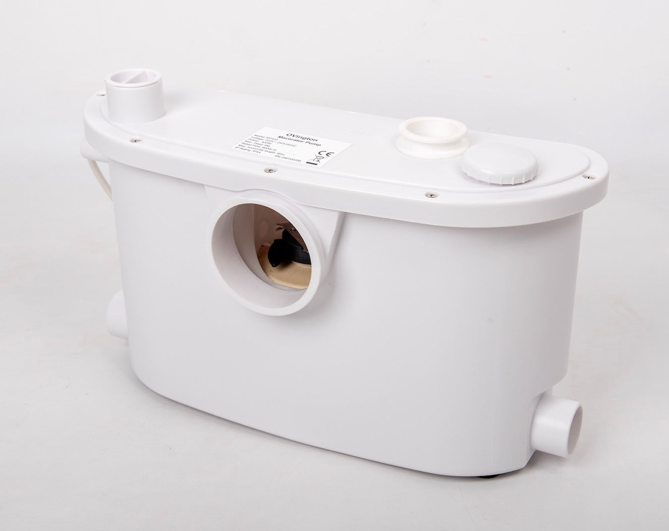 The Ovington Sanitary Slim Macerator Waste Pump System is a smart and convenient way to dispose of waste water from your bathroom fixtures. It can handle waste from toilets, basins, showers, and baths, and macerate it into fine particles that can be easily pumped into the main sewage line.