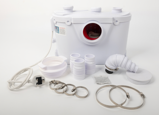 LMPC Slim 500w Macerator Pump 4 Inlets WC Shower & Basin