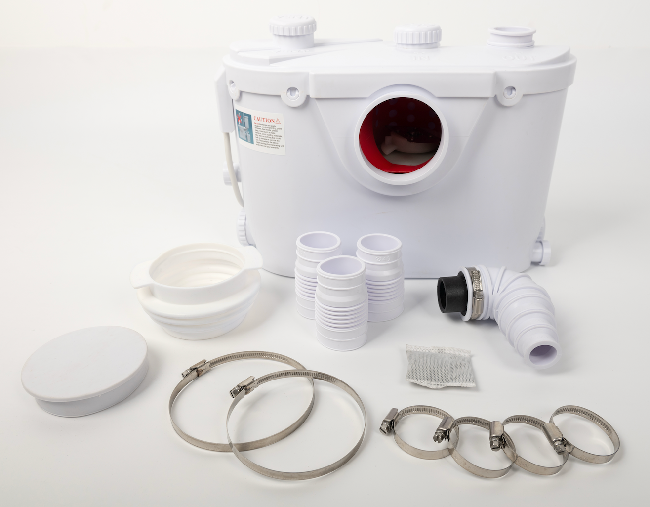 LMPC Slim 500w Macerator Pump 4 Inlets WC Shower & Basin