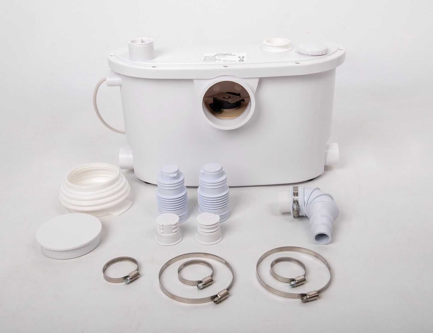 The Ovington Sanitary Slim Macerator Waste Pump System is a smart and convenient way to dispose of waste water from your bathroom fixtures. It can handle waste from toilets, basins, showers, and baths, and macerate it into fine particles that can be easily pumped into the main sewage line.