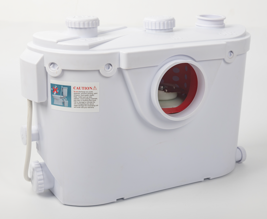 LMPC Slim 500w Macerator Pump 4 Inlets WC Shower & Basin