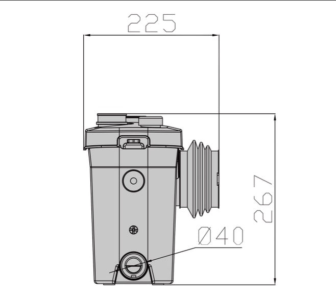 The Sanitary Slim Macerator Waste Pump System is a smart and convenient way to dispose of waste water from your bathroom fixtures. It can handle waste from toilets, basins, showers, and baths, and macerate it into fine particles that can be easily pumped into the main sewage line.