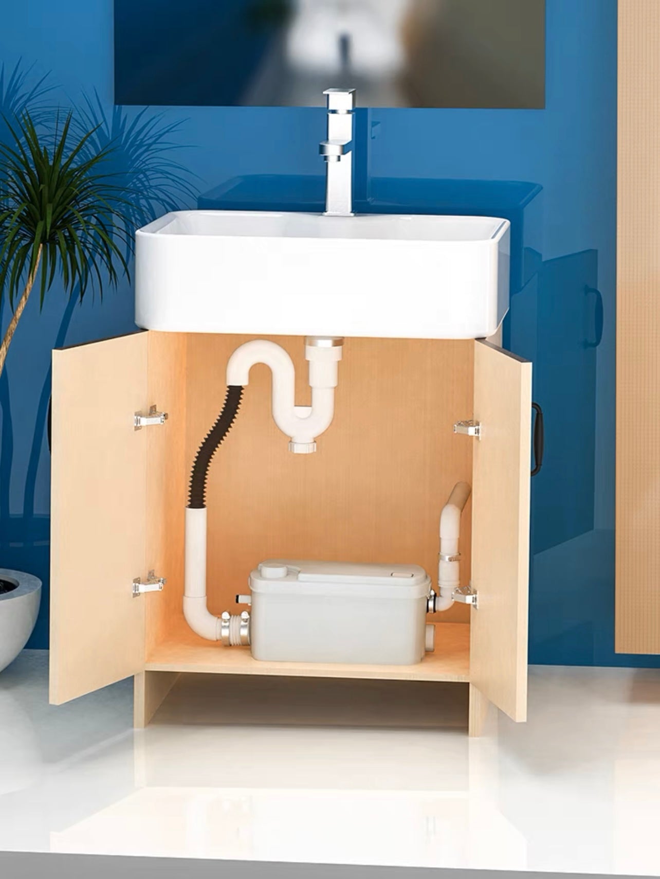 The sanitary shower pump is a macerator to be used for a shower and basin where gravity drainage will be different ie- basement or internal wall. Sanitary shower is part of the domestic range from the industry leading manufacturer Ovington.